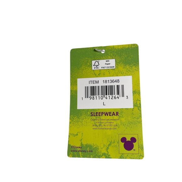 Disney Stitch Purple Fleece Long Sleeve Sleep Shirt Top Crew Printed NWT - Picture 4 of 8